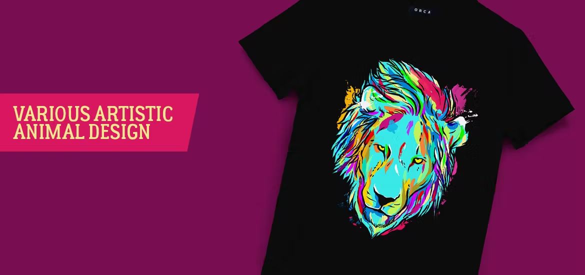 طرح وکتور تیشرت Artistic Animal T-shirt Designs - 3