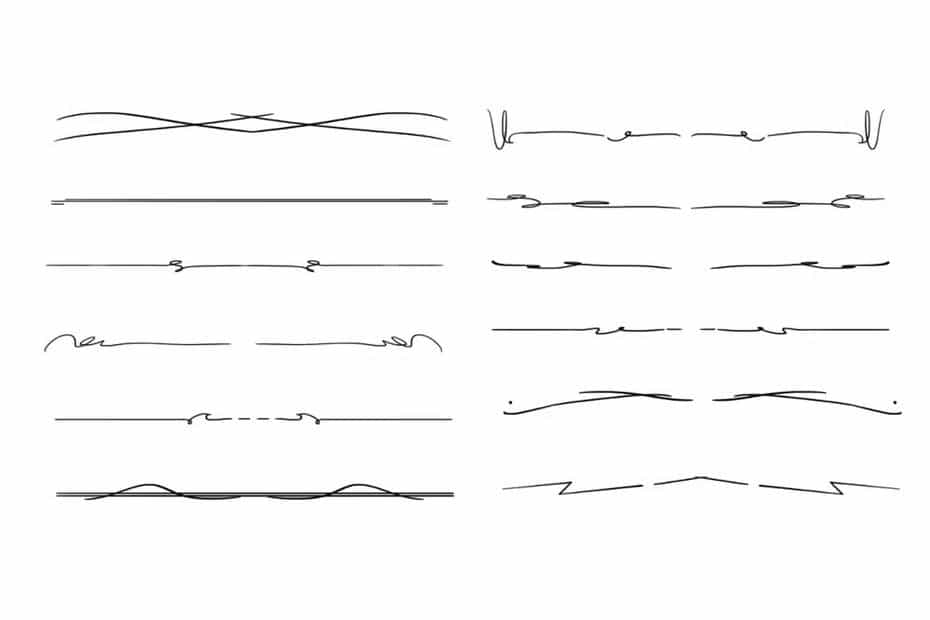 براش خط فتوشاپ Minimal Dividers Photoshop Stamp Brushes - 1