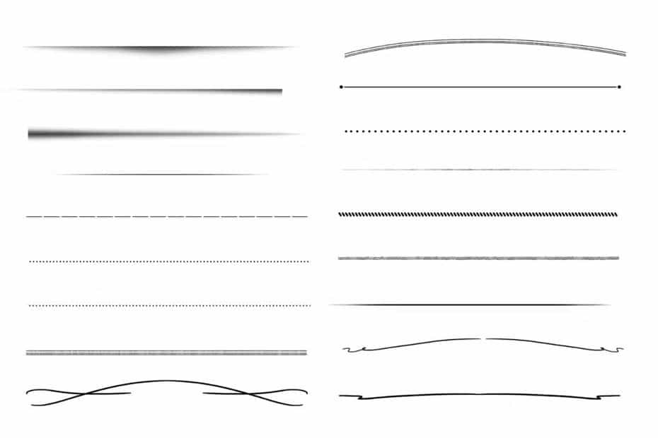 براش خط فتوشاپ Minimal Dividers Photoshop Stamp Brushes - 5