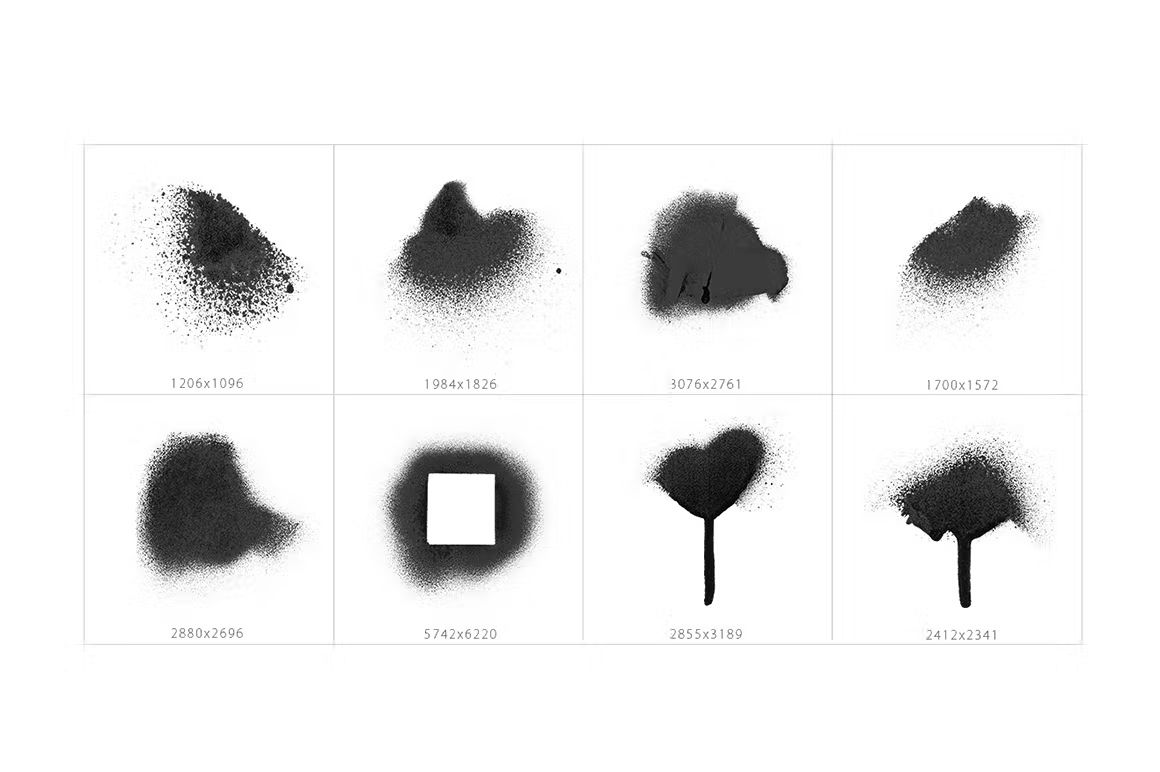 براش اسپری فتوشاپ Abstract Spray Photoshop Stamp Brushes - 10