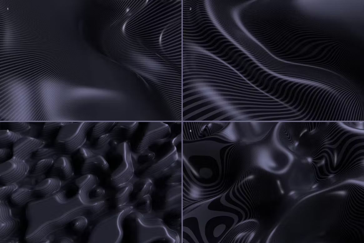 بک گراند خطوط مواج انتزاعی سه بعدی - 12