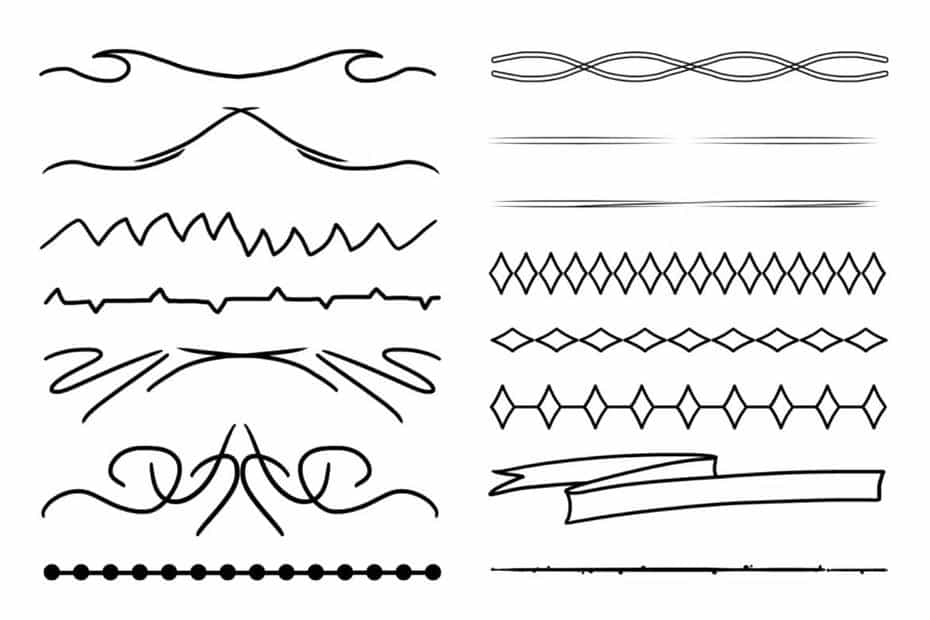 براش خط فتوشاپ Dividers Photoshop Brushes Vol. 2 - 1