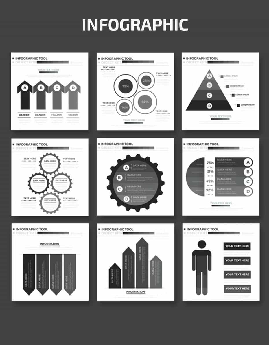 وکتور اجزای اینفوگرافیک Infographics Elements Design