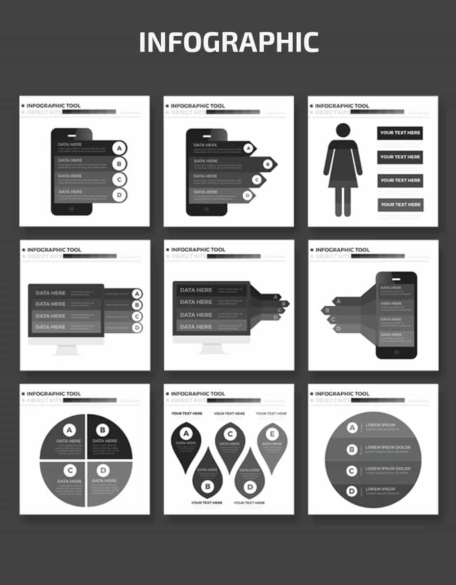 وکتور اجزای اینفوگرافیک Infographics Elements Design - 5