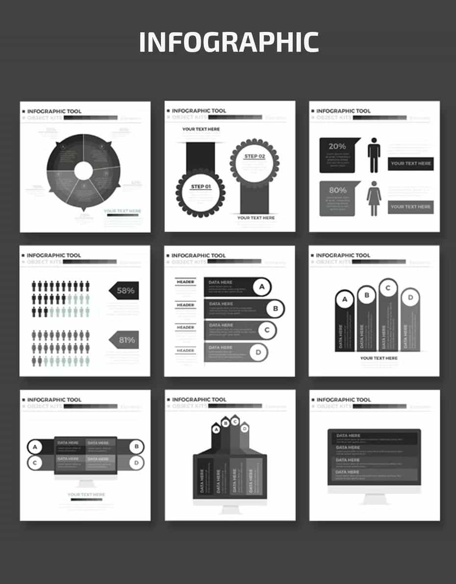 وکتور اجزای اینفوگرافیک Infographics Elements Design - 9