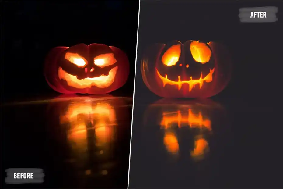 پریست اصلاح رنگ Pumpkin LUTs and Presets Pack - 3