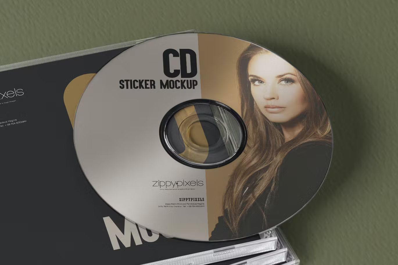 موکاپ کاور سی دی CD Cover Mockups