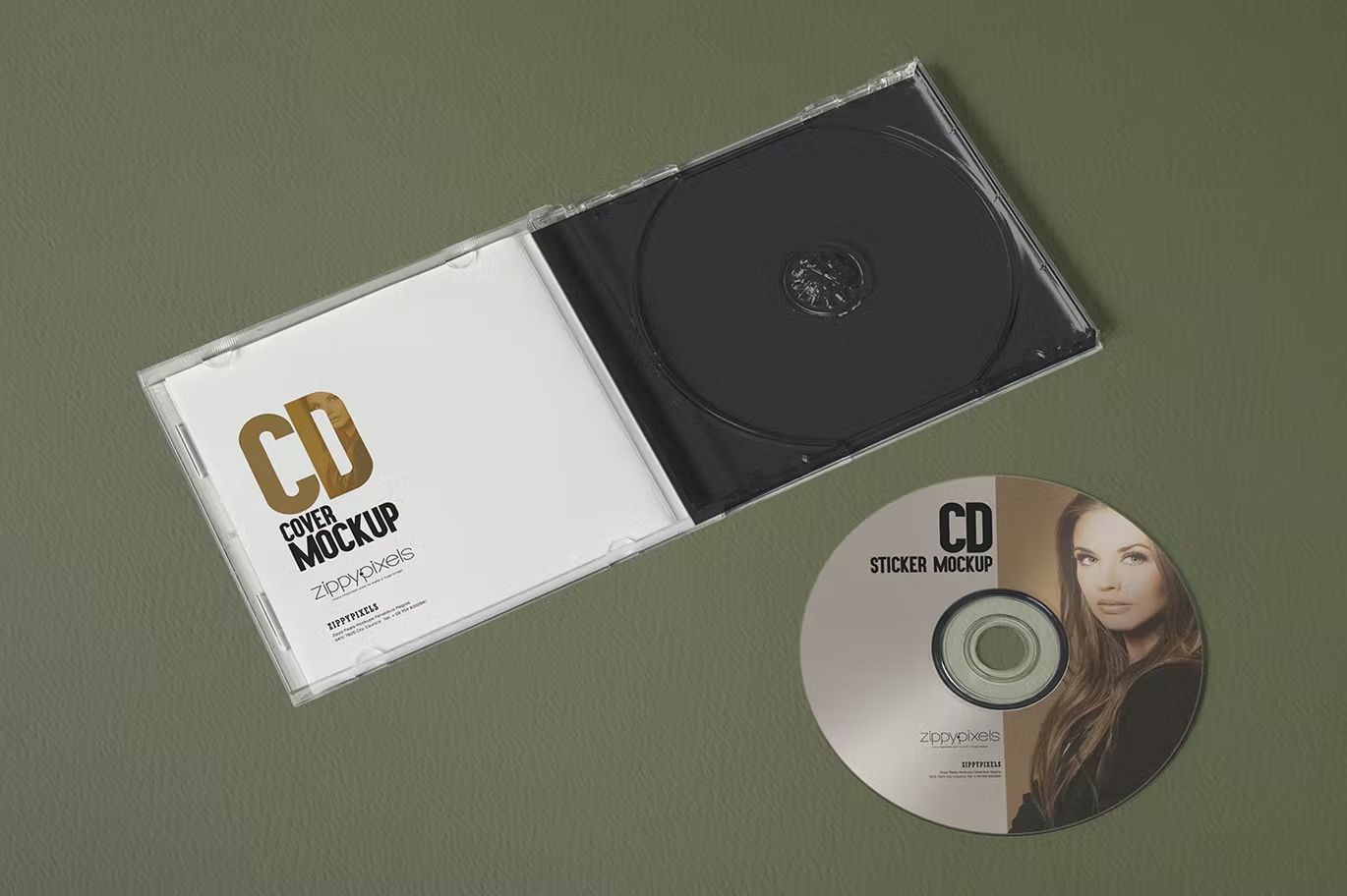 موکاپ کاور سی دی CD Cover Mockups - 7