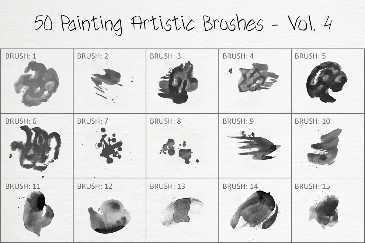 براش نقاشی دیجیتال فتوشاپ Painting Artistic Brushes Vol.4 - 2
