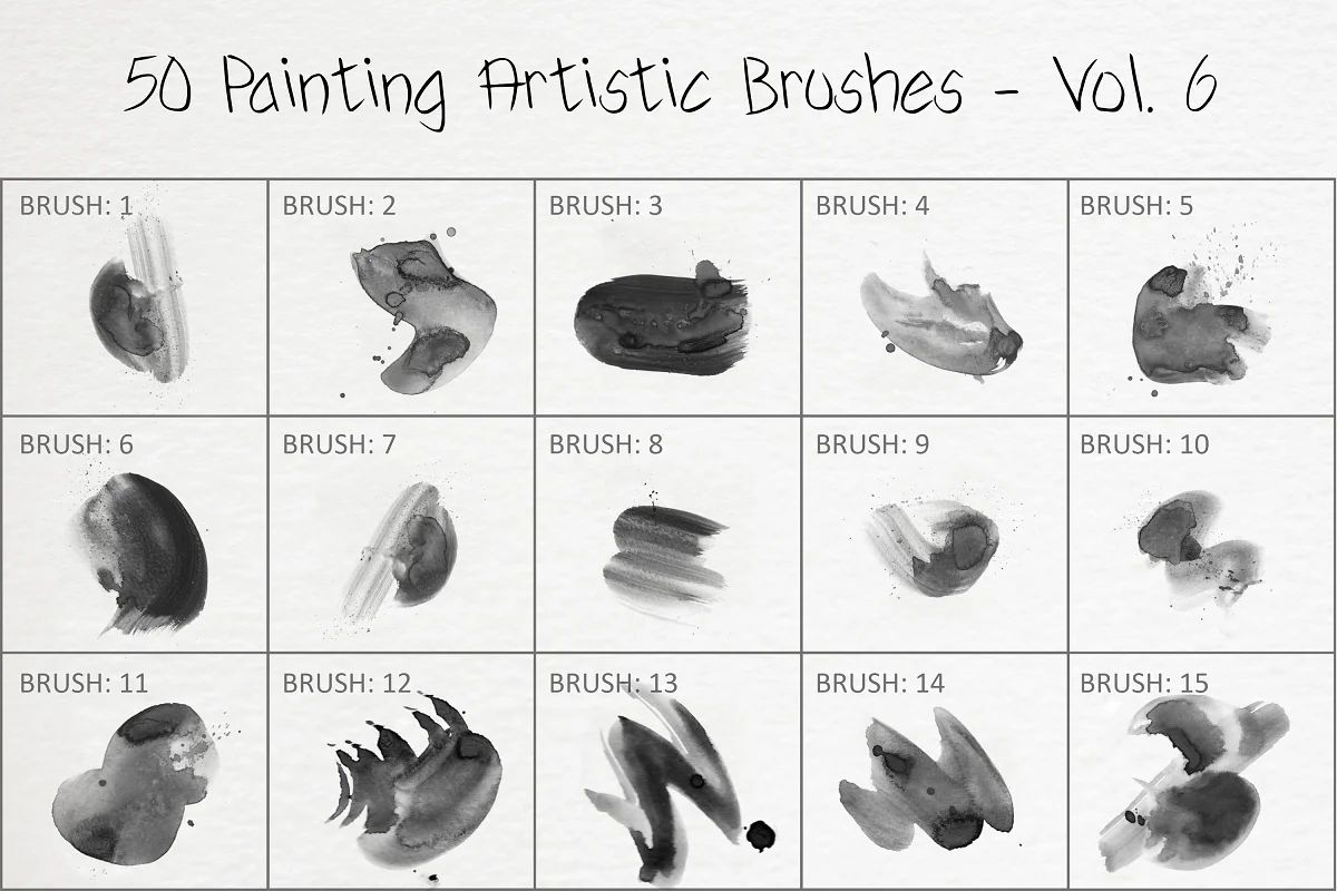 براش نقاشی دیجیتال فتوشاپ Painting Artistic Brushes Vol.6 - 2