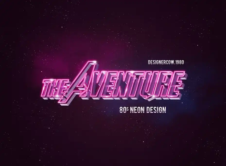 افکت متن 80s Style Text Mockups V1 - 19
