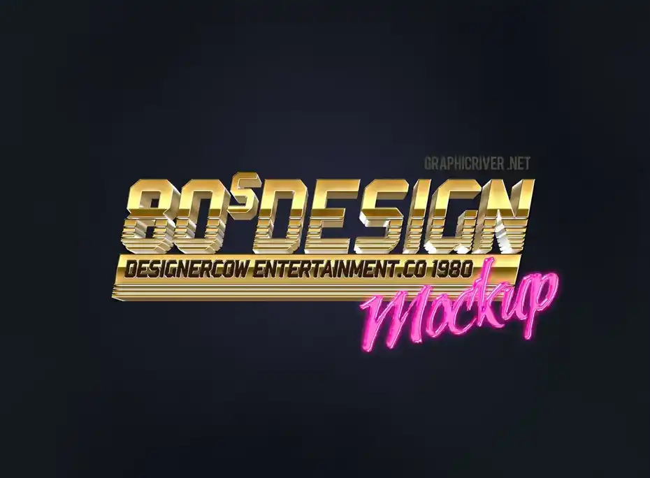 افکت متن 80s Style Text Mockups V1 - 15