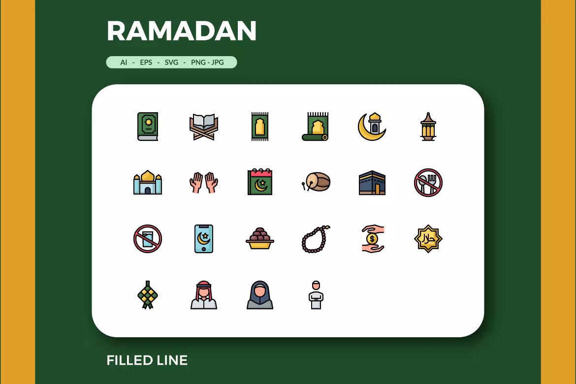 وکتور آیکون رمضان Icons of Ramadan - 5