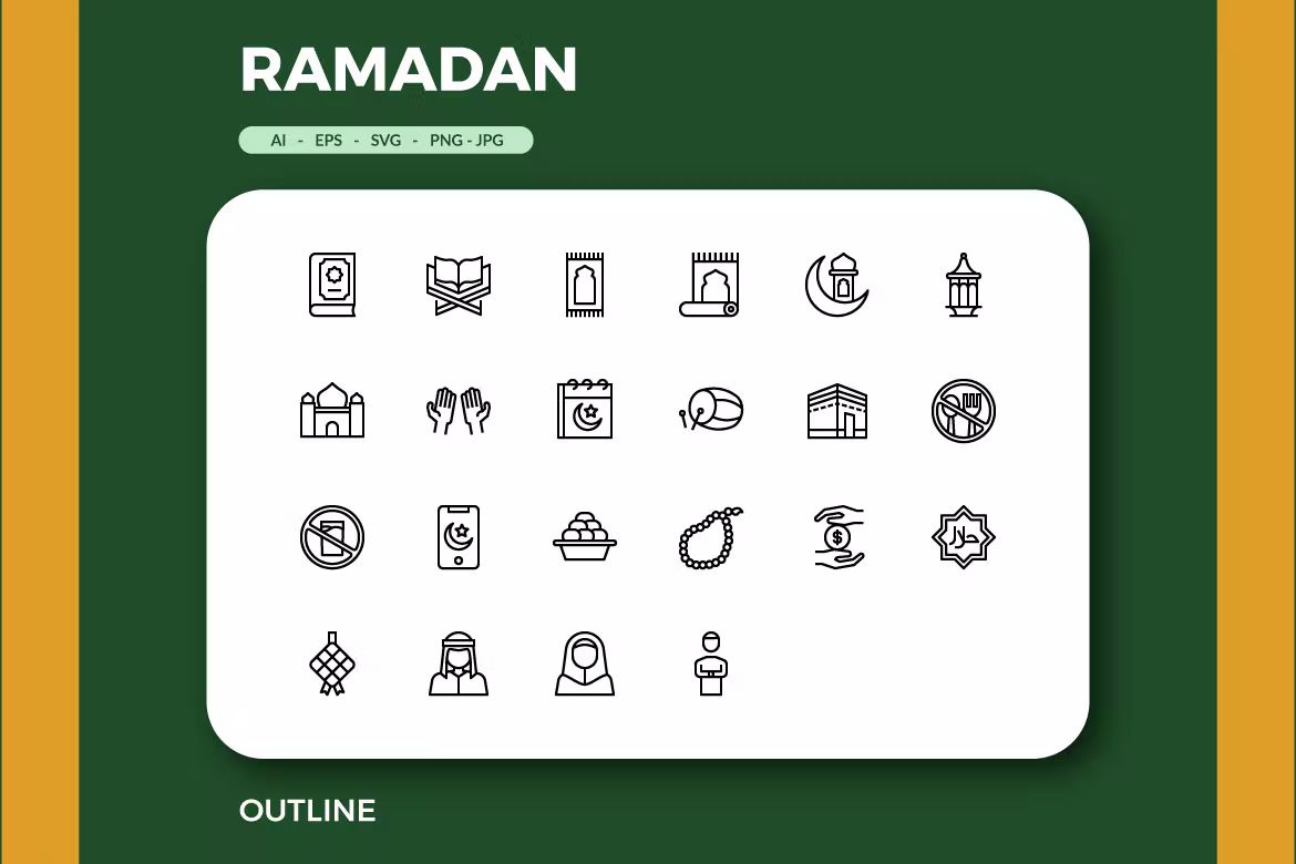 وکتور آیکون رمضان Icons of Ramadan - 7