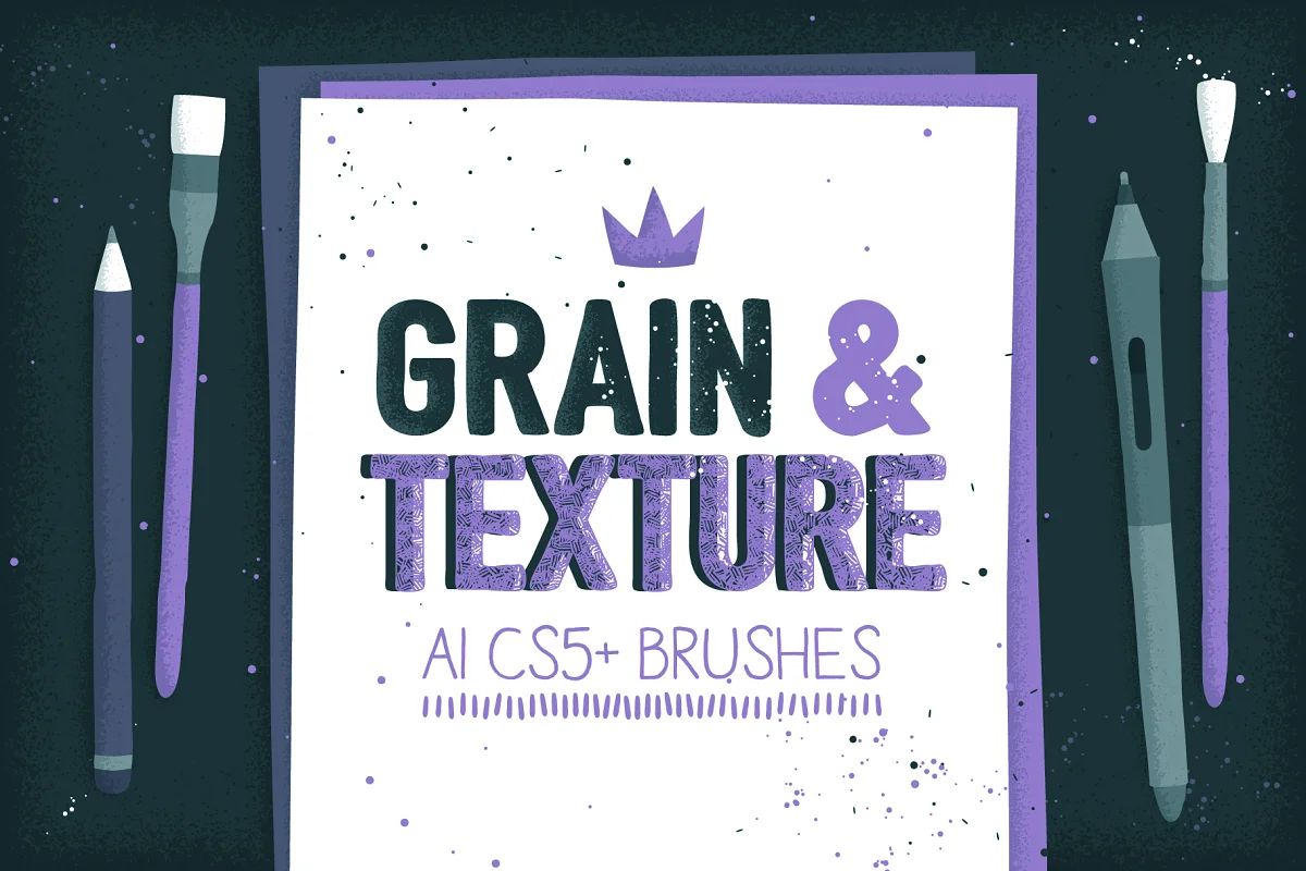 براش ایلوستریتور AI grain & texture brushes - 2
