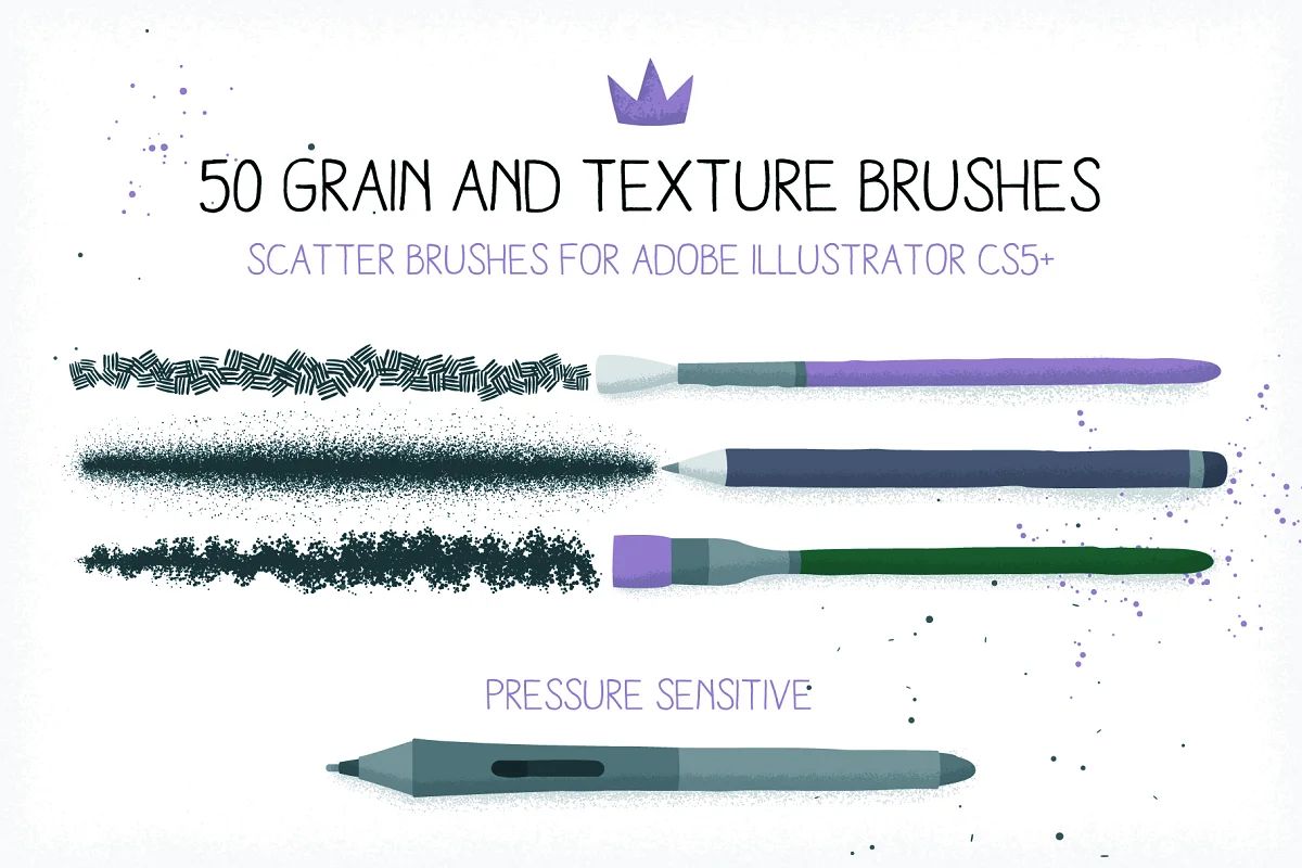 براش ایلوستریتور AI grain & texture brushes - 4