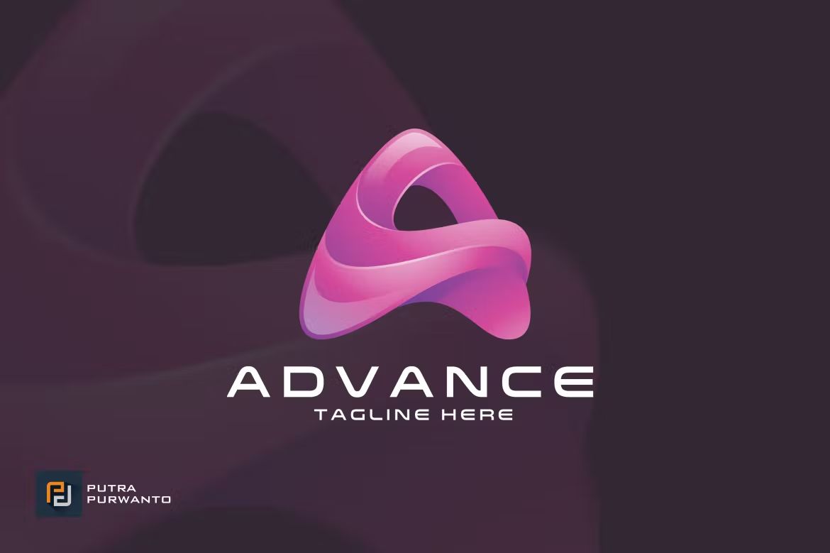 وکتور لوگو Advance / Letter A - Logo Template - 5