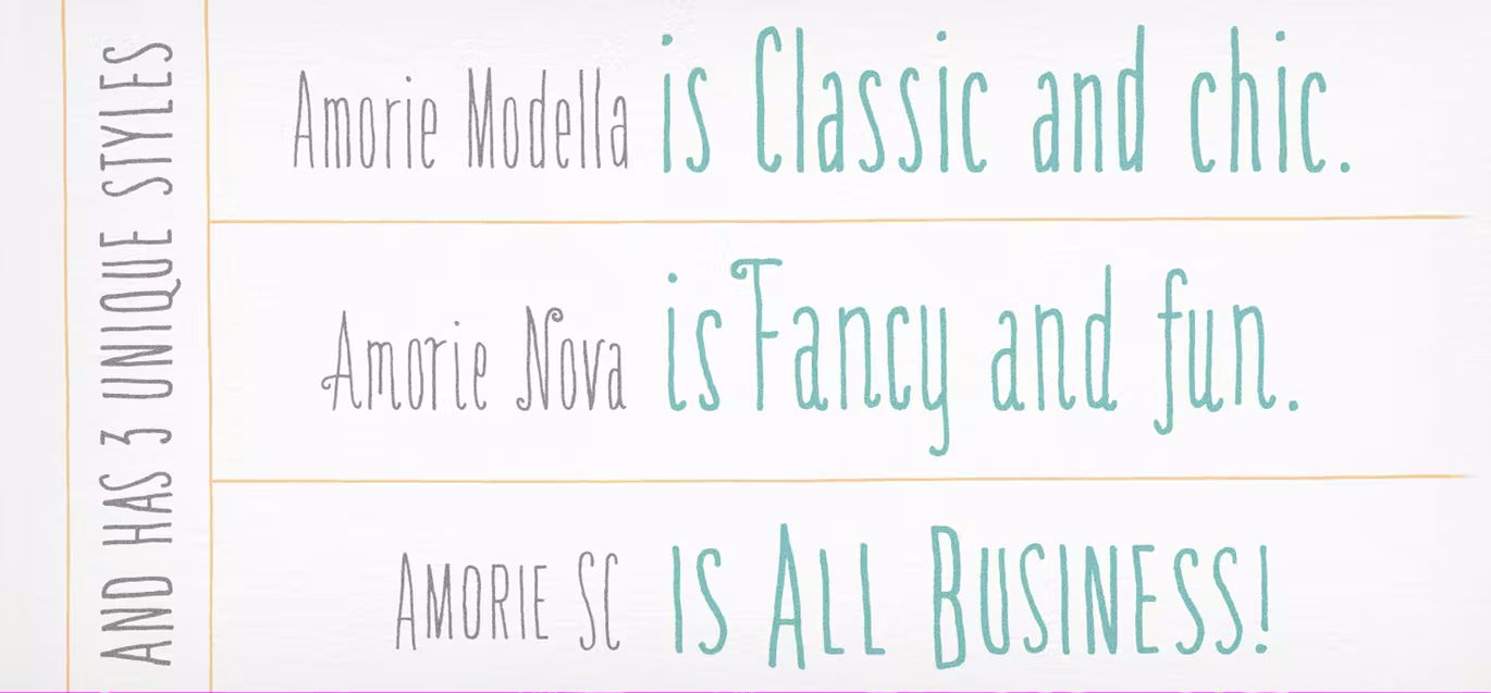 فونت انگلیسی Amorie Modella Font Family - 5