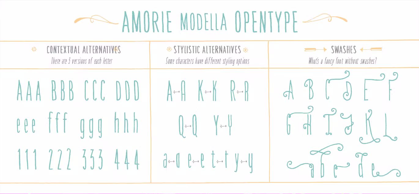 فونت انگلیسی Amorie Modella Font Family - 7