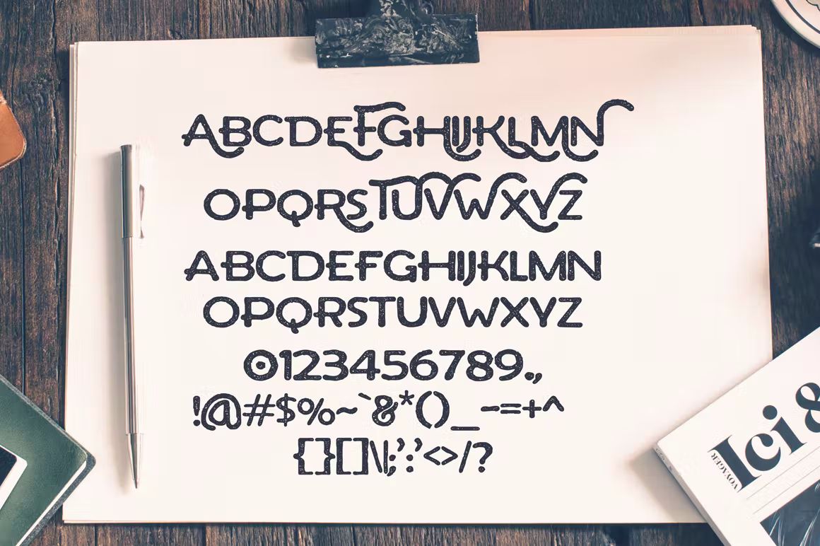 فونت انگلیسی Arthur Typeface - 7