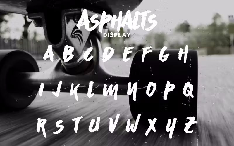 فونت انگلیسی Asphalts Typeface - 7