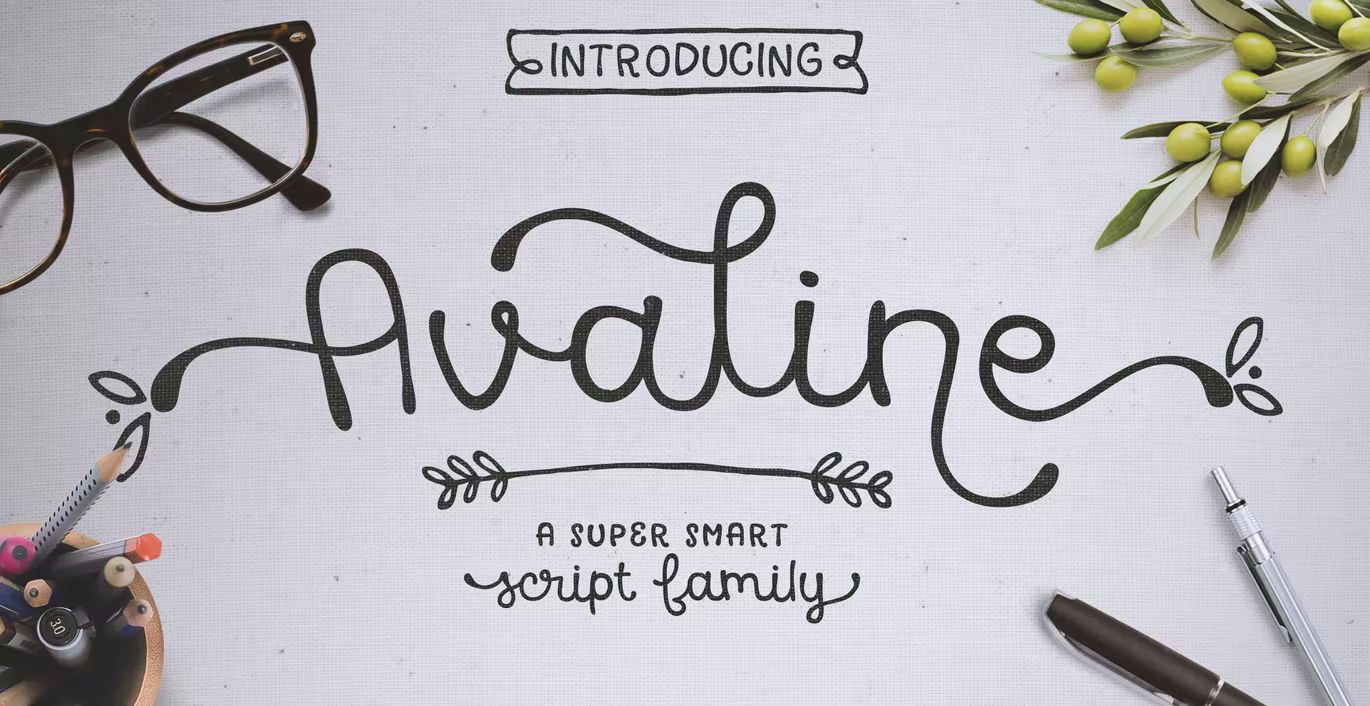 فونت انگلیسی Avaline Script Sketch - 11