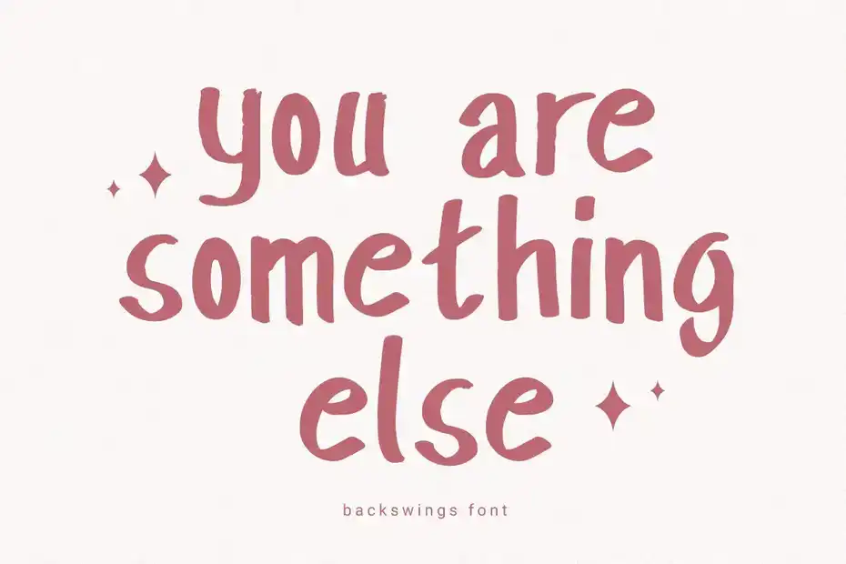 فونت انگلیسی Backswings - Handwritten Display Font - 5