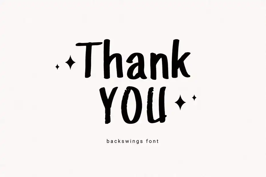 فونت انگلیسی Backswings - Handwritten Display Font - 7