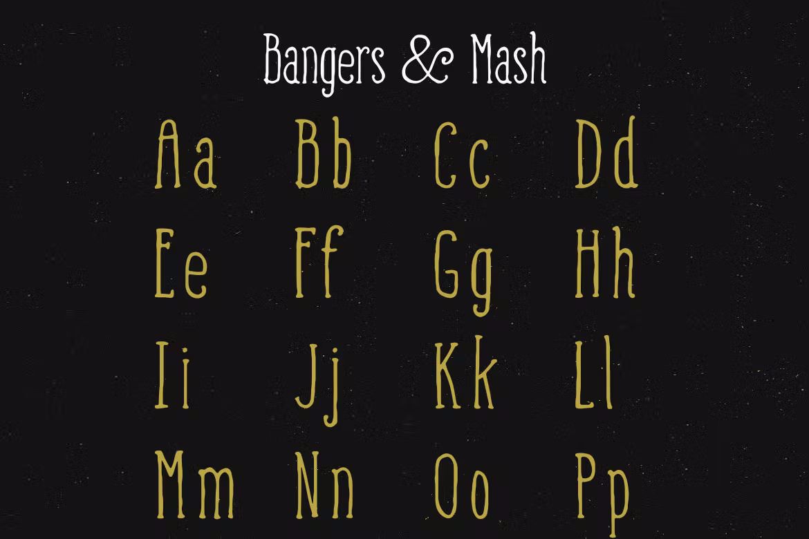 فونت انگلیسی Bangers and Mash Font - 4