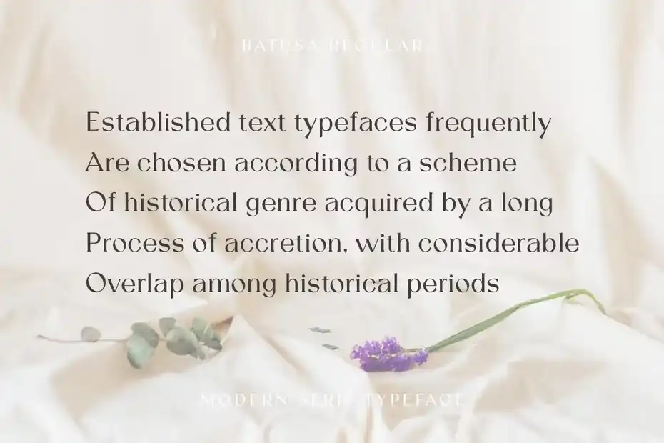 فونت انگلیسی Batusa Modern Serif Fonts - 19