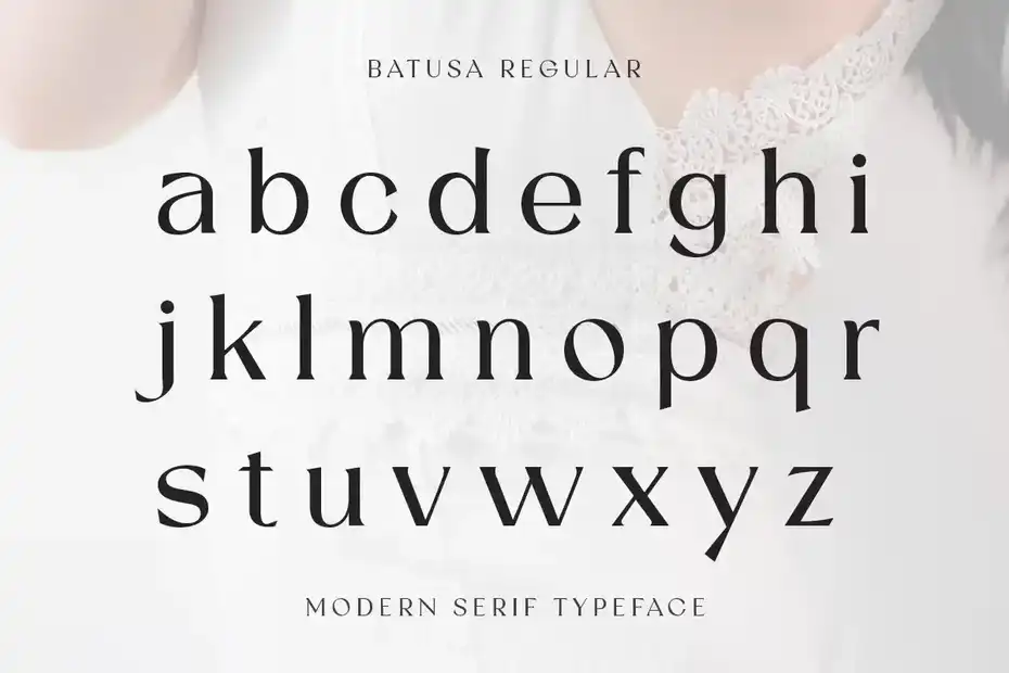 فونت انگلیسی Batusa Modern Serif Fonts - 17