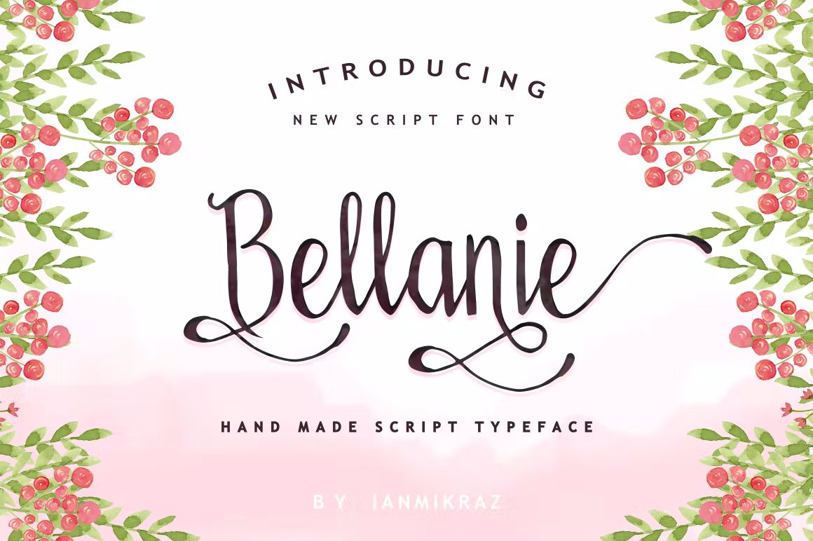 فونت انگلیسی Bellanie Script