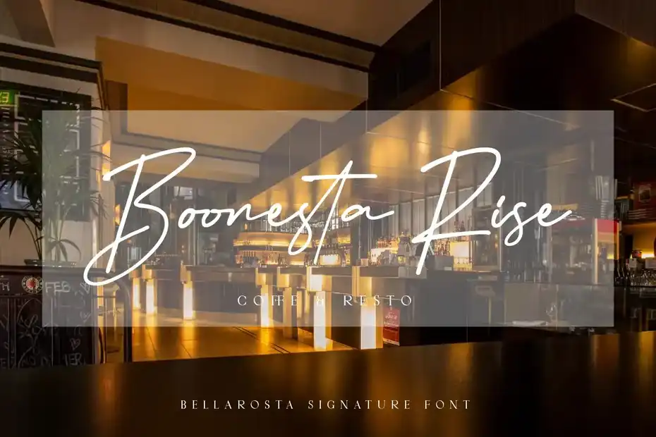 فونت انگلیسی به سبک امضا Bellarosta - 13