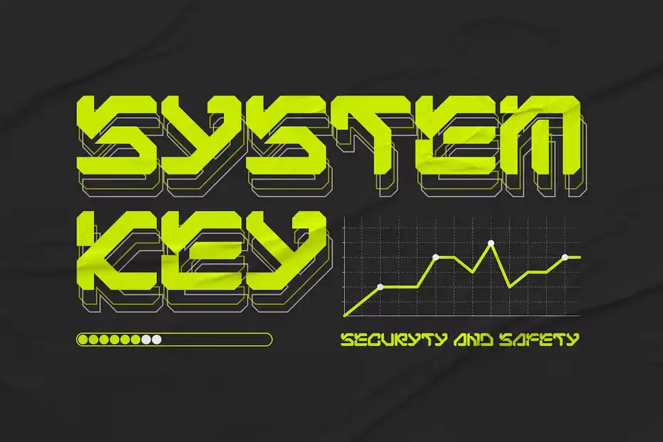 فونت انگلیسی Bigs Robotic - Simple Futuristic Font - 1