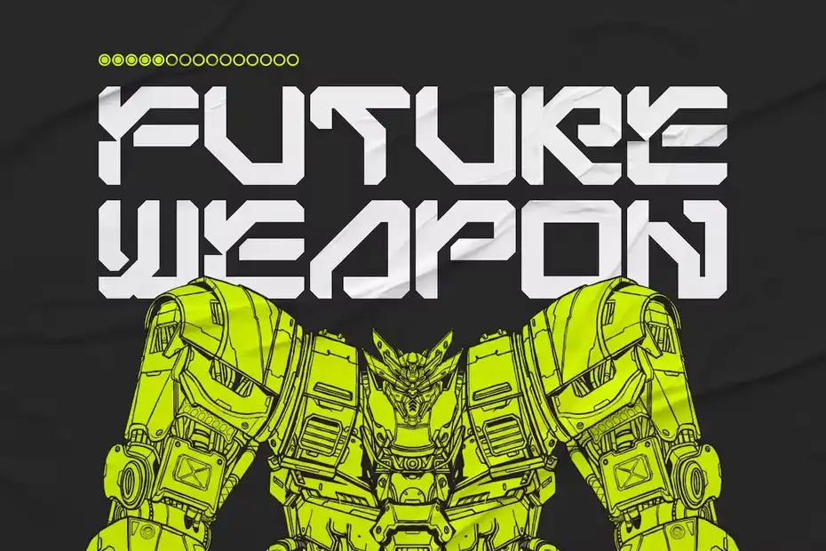 فونت انگلیسی Bigs Robotic - Simple Futuristic Font - 3