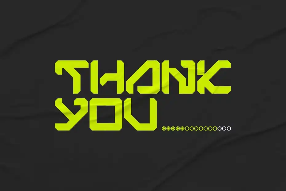 فونت انگلیسی Bigs Robotic - Simple Futuristic Font - 11
