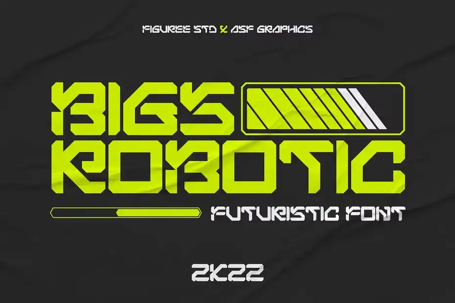 فونت انگلیسی Bigs Robotic - Simple Futuristic Font - 15