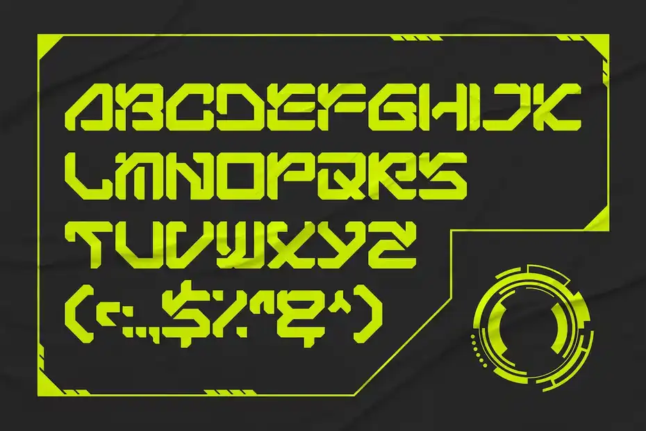 فونت انگلیسی Bigs Robotic - Simple Futuristic Font - 17