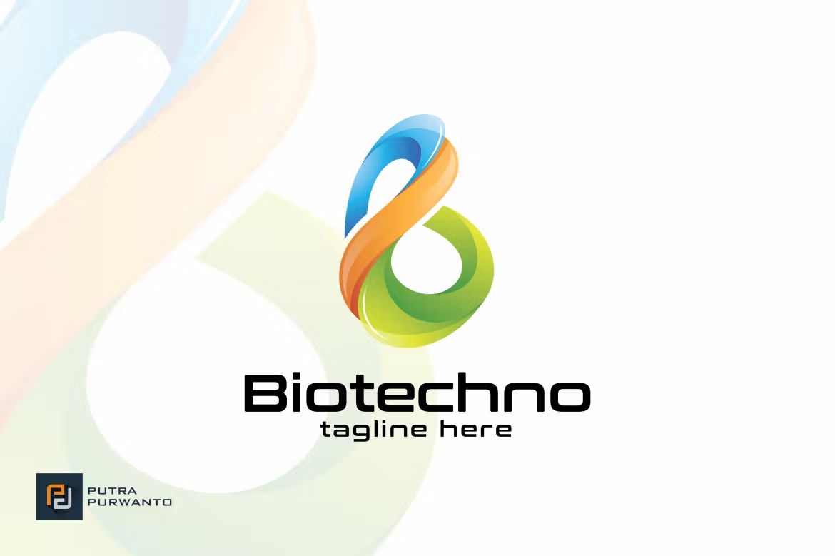 وکتور لوگو Biotechno / B - Logo Template - 5