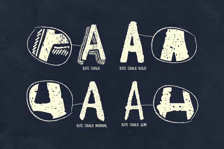 فونت انگلیسی BiteChalk Typeface - 16