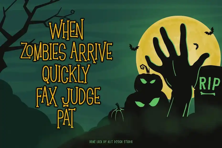 فونت انگلیسی Bone Lock Halloween Font - 19