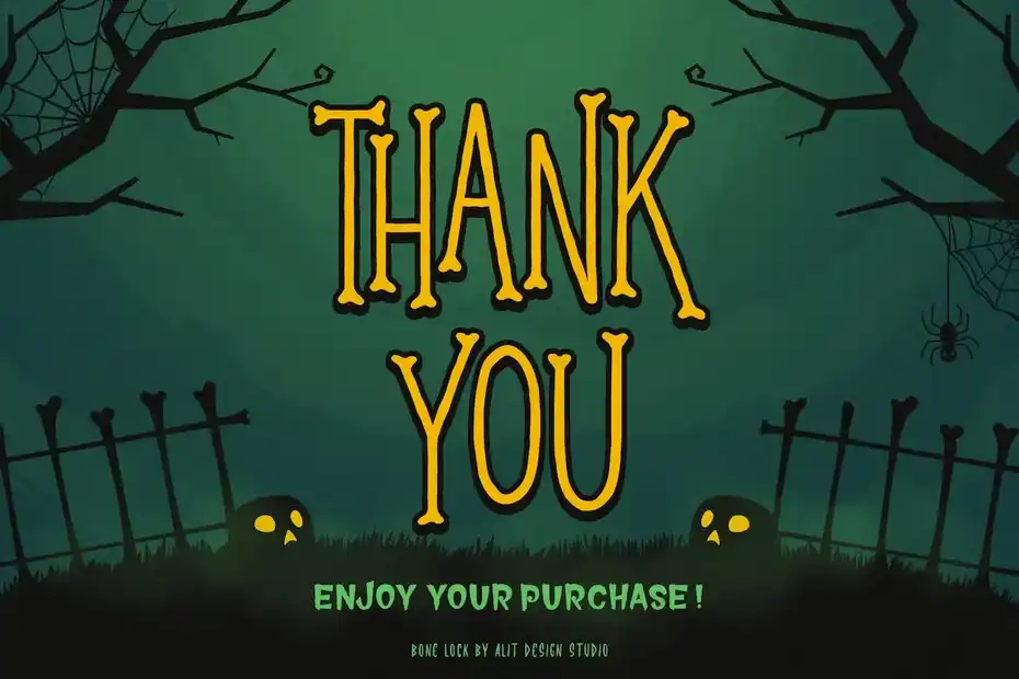 فونت انگلیسی Bone Lock Halloween Font - 21