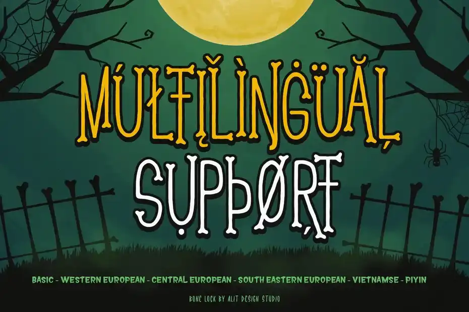 فونت انگلیسی Bone Lock Halloween Font - 27