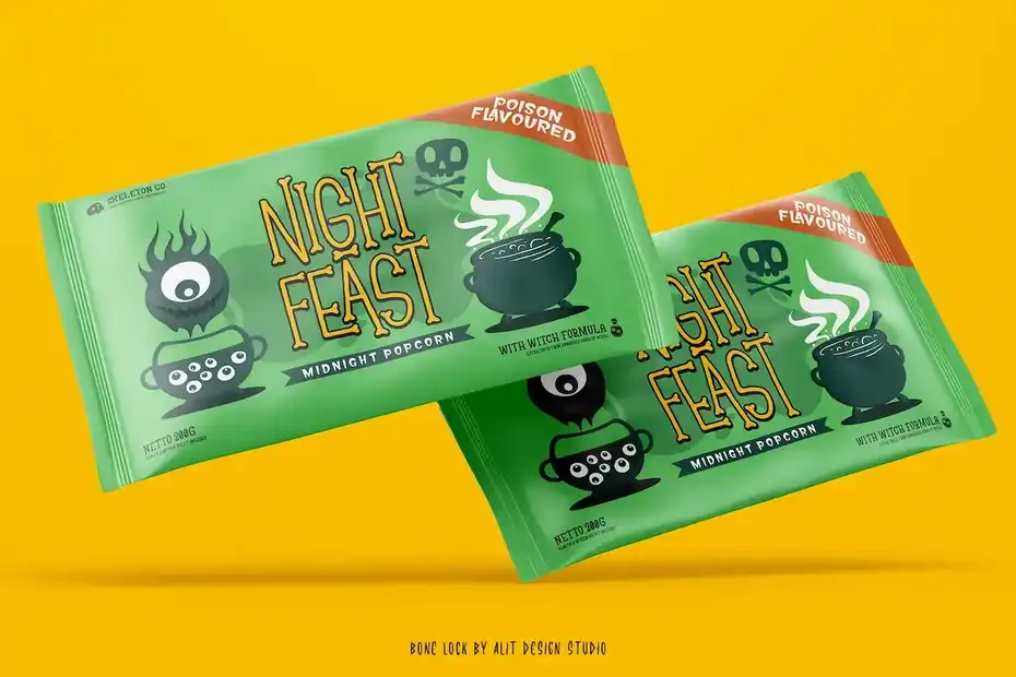 فونت انگلیسی Bone Lock Halloween Font - 29