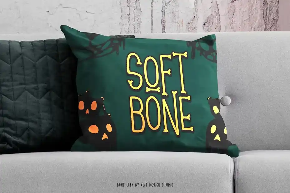 فونت انگلیسی Bone Lock Halloween Font - 7