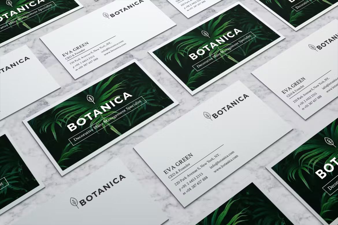 طرح لایه باز کارت ویزیت BOTANICA Business Card Template - 6