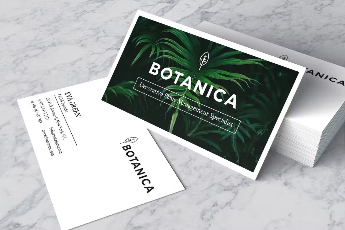 طرح لایه باز کارت ویزیت BOTANICA Business Card Template - 14