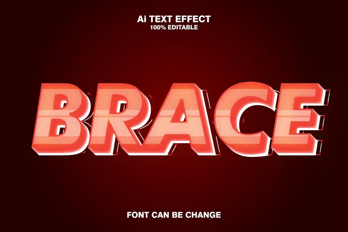 افکت متن سه بعدی Brace 3d Text Effect - 2