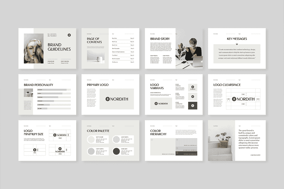 قالب آماده ورد دستورالعمل برند Brand Guidelines