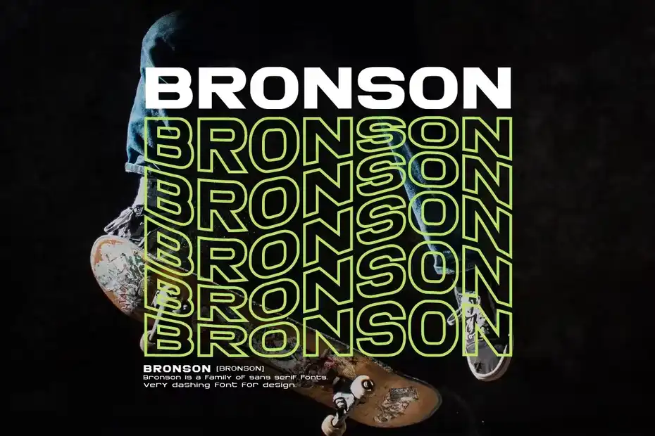 فونت انگلیسی Bronson Sans - Modern Typeface - 21